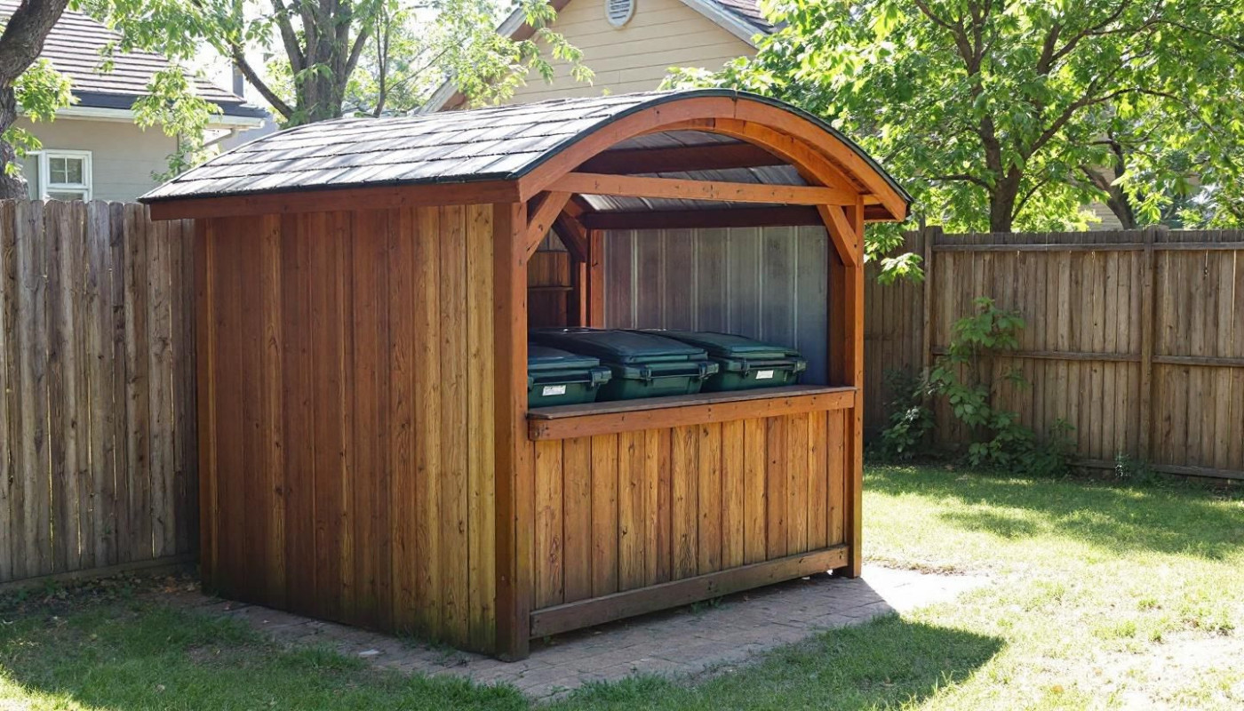 Comment choisir le meilleur abri pour dissimuler ses poubelles avec un toit arrondi ?